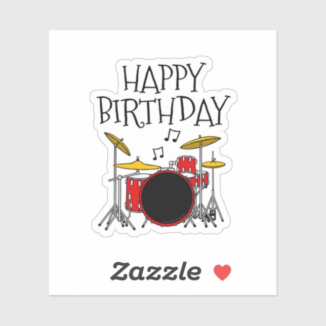 Drummer Birthday Drum Kit Musician (Sheet)