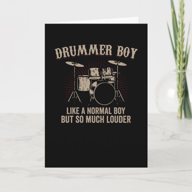 Drummer Boy | Drums Drummer Gift Card (Front)