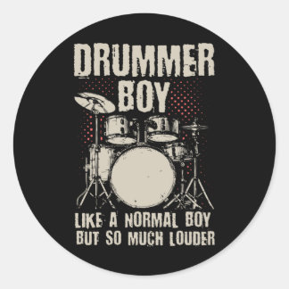 Drummer Boy | Drums Drummer Gift Classic Round Sticker