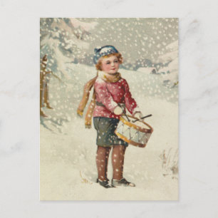 Drummer Boy   Vintage Christmas Postcard