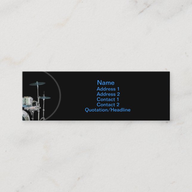 Drummer Business Card (Front)