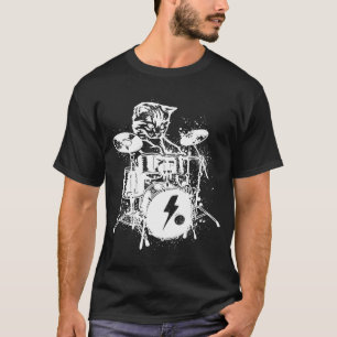 Drummer Cat Music  Musician  Drums Cat T-Shirt