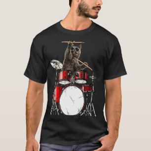 Drummer Cat Music Musician Drums Kitten T-Shirt
