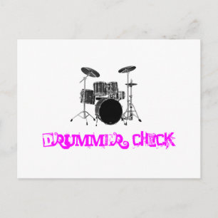 Drummer Chick Postcard
