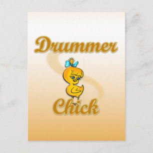 Drummer Chick Postcard