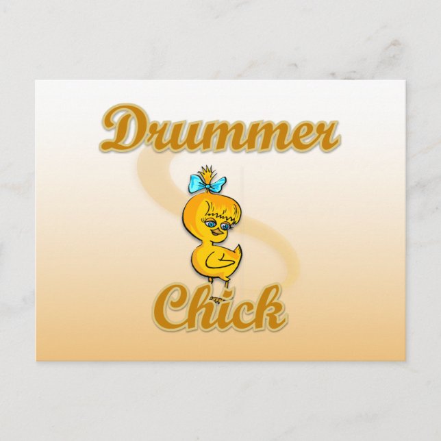 Drummer Chick Postcard (Front)