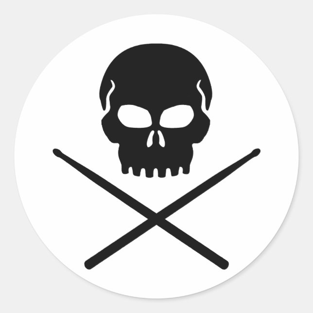 Drummer Classic Round Sticker (Front)