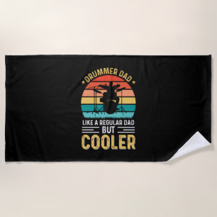 Drummer Dad Beach Towel