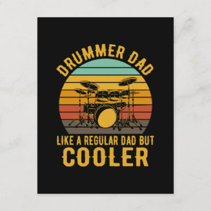 Drummer Dad Like A Regular Dad But Cooler Enclosure Card