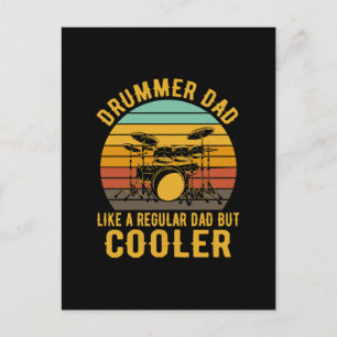 Drummer Dad Like A Regular Dad But Cooler Postcard