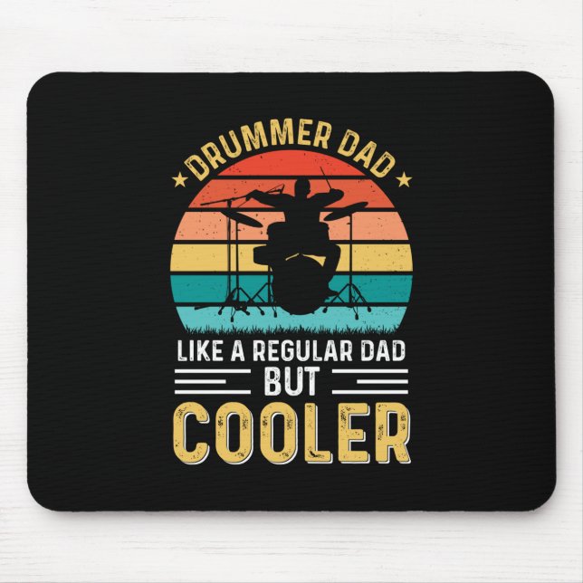 Drummer Dad Mouse Pad (Front)