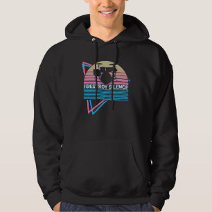 Drummer Drum Retro I Destroy Silence Hoodie