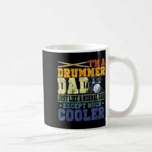 Drummer drum set dad father daddy vintage a coffee mug