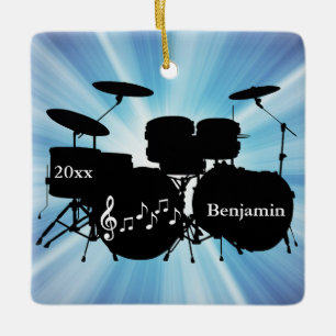 Drummer Drum Set Design Ornament