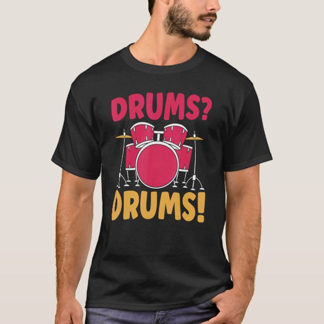 Drummer Drum Set Percussion Music Rock Musician Dr T-Shirt (Front)