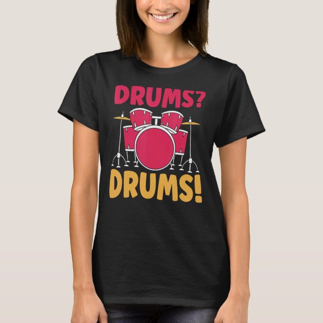 Drummer Drum Set Percussion Music Rock Musician Dr T-Shirt (Front)