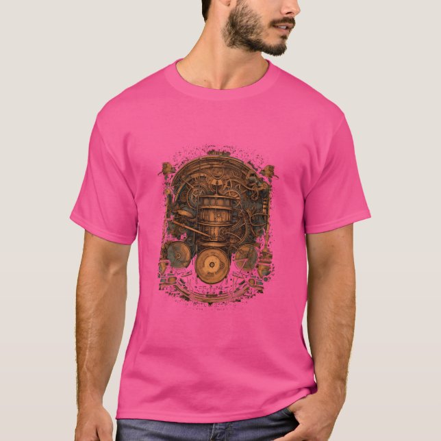Drummer Drum Set Steampunk Drumset Drumming Drums  T-Shirt (Front)