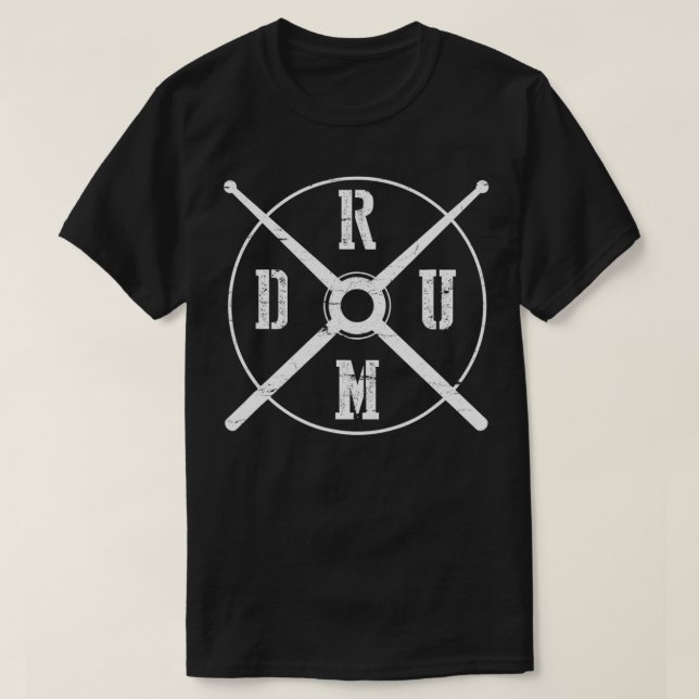 Drummer Drum Sticks Drumming Rock Music Musician G T-Shirt (Design Front)