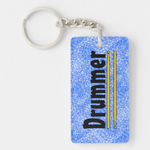 Drummer Drum Sticks Key Ring