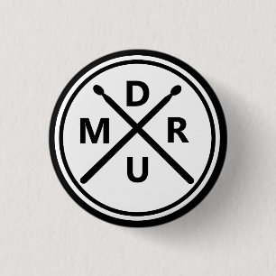 Drummer: Drum Sticks Percussion Lover 3 Cm Round Badge