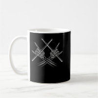 Drummer Drum Sticks Rock ' Roll Skeleton Hand Horn