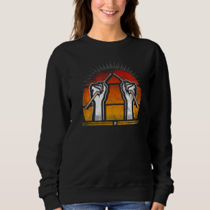 Drummer Drummer Vintage Retro Fist & Drum Sticks Sweatshirt