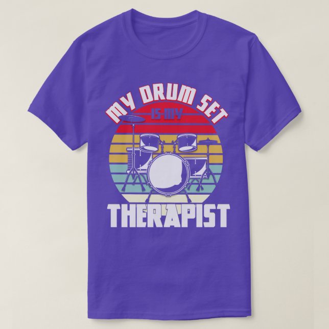 Drummer Drumming Drums  T-Shirt (Design Front)