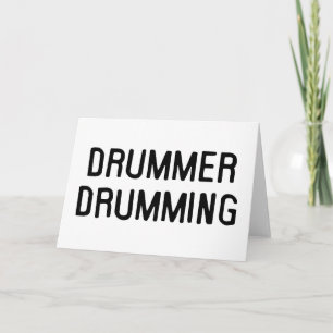 Drummer Drumming Holiday Card