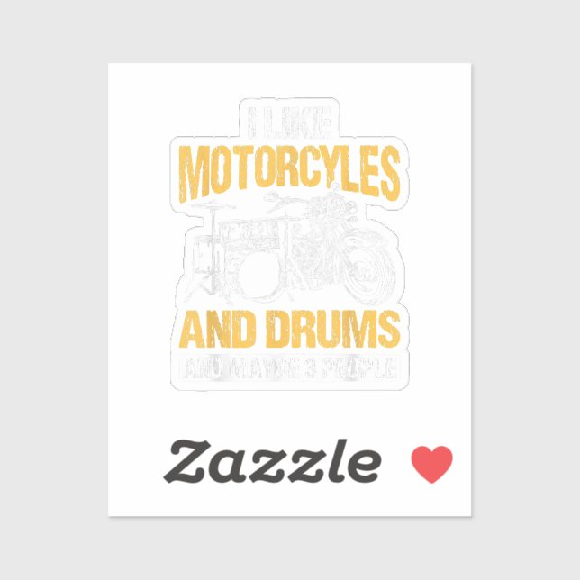 Drummer Drumming I Like Motorcycles And Drums (Sheet)