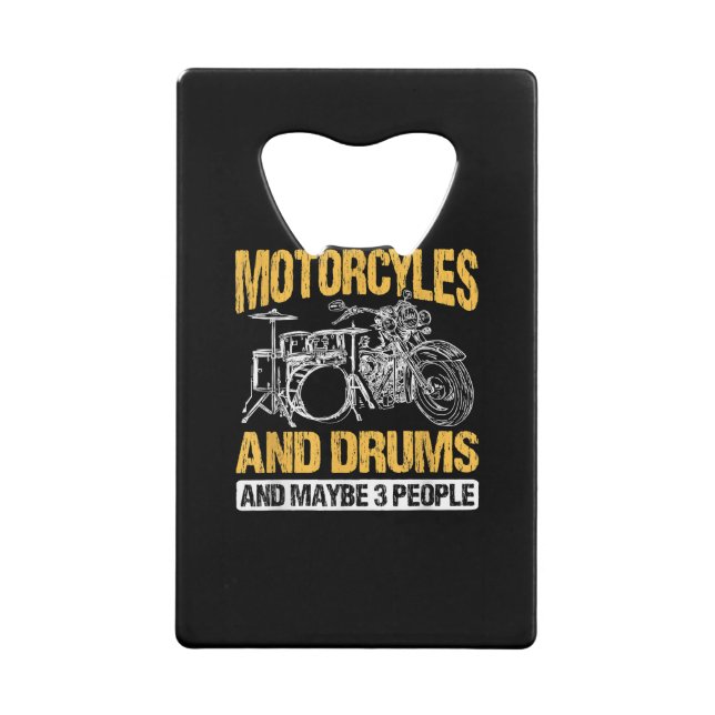 Drummer Drumming I Like Motorcycles And Drums (Front)