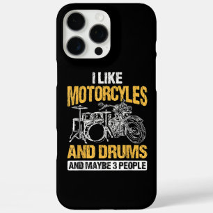 Drummer Drumming I Like Motorcycles And Drums iPhone 16 Pro Max Case
