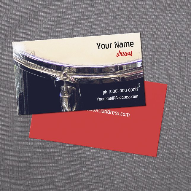 Drummer Drums Business Card (Creator Uploaded)