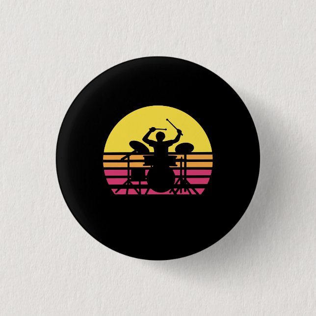 Drummer Drums Drumming 3 Cm Round Badge (Front)