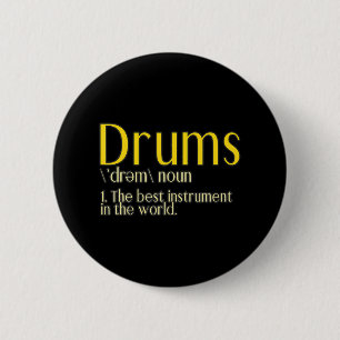 Drummer Drums Drumstick Groove Music Lover 6 Cm Round Badge