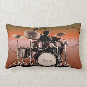 Drummer Drums Set Pillow