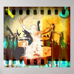 Drummer Dude, Copyright karen J Williams Poster