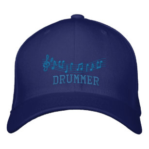 Drummer Embroidered Music Hat