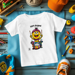 Drummer Emoji – Fun and Colourful Full-Body Design Baby T-Shirt