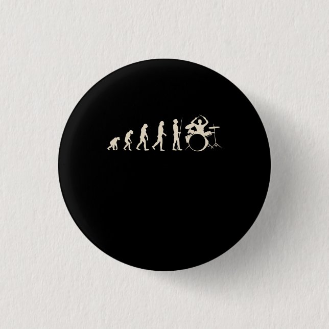 Drummer Evolution 3 Cm Round Badge (Front)