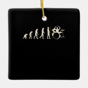 Drummer Evolution Ceramic Ornament