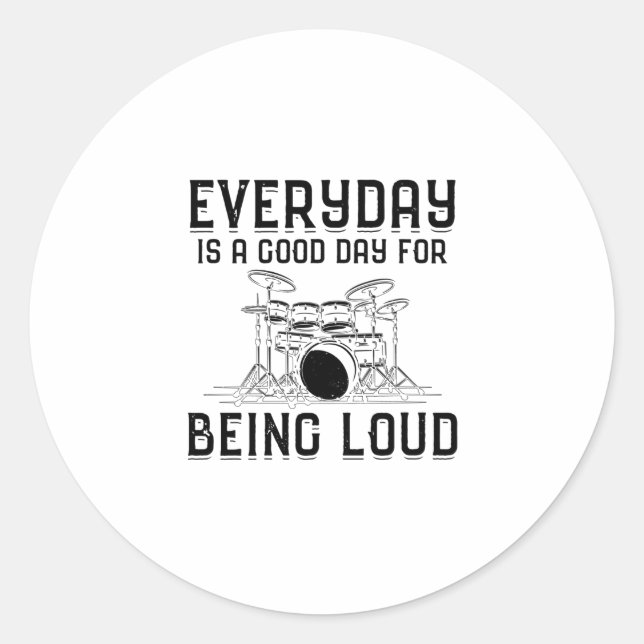 Drummer Gift Ideas | Drummers Drums Drumming Band Classic Round Sticker (Front)