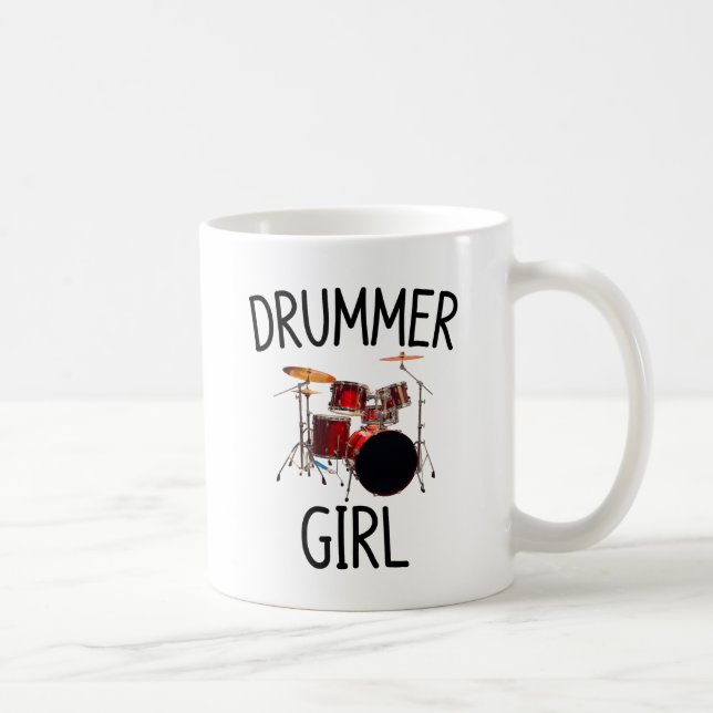 Drummer girl coffee mug (Right)