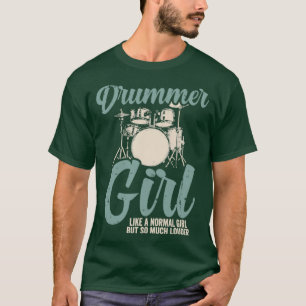 Drummer Girl Drums Drummer Gift  T-Shirt