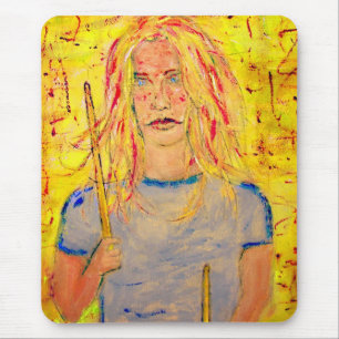 Drummer Girl Mouse Pad