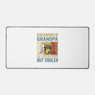 Drummer Grandpa Like a Regular Grandpa But Cooler Desk Mat