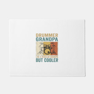 Drummer Grandpa Like a Regular Grandpa But Cooler Doormat