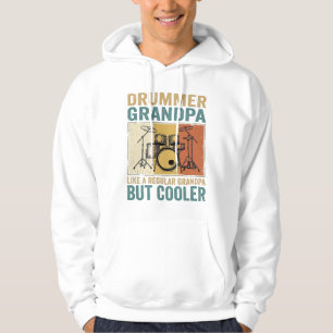 Drummer Grandpa Like a Regular Grandpa But Cooler  Hoodie