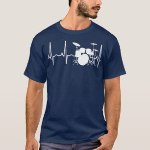 Drummer Heartbeat  for Drummers Percussionist T-Shirt