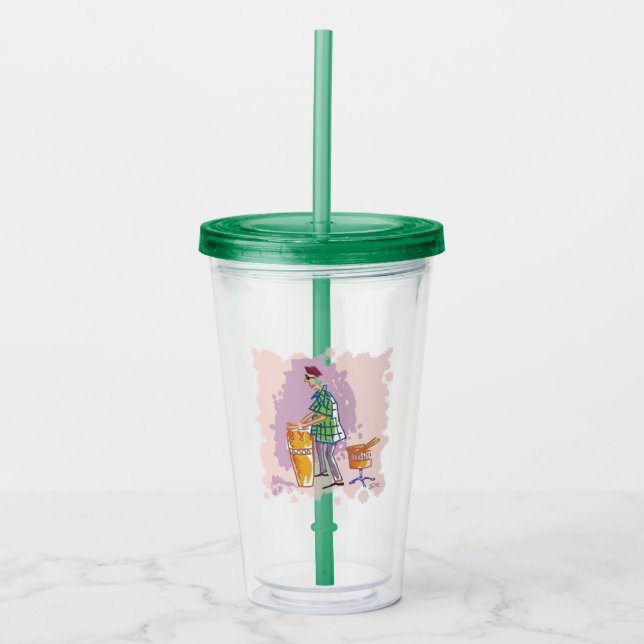 Drummer I acrylic tumbler (Front)