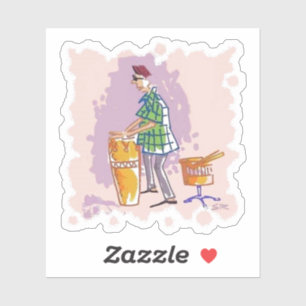 Drummer I contour sticker